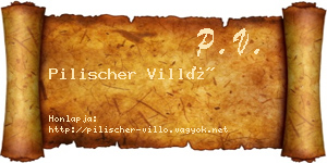 Pilischer Villő névjegykártya